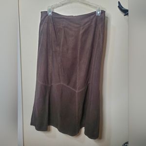 Suede skirt